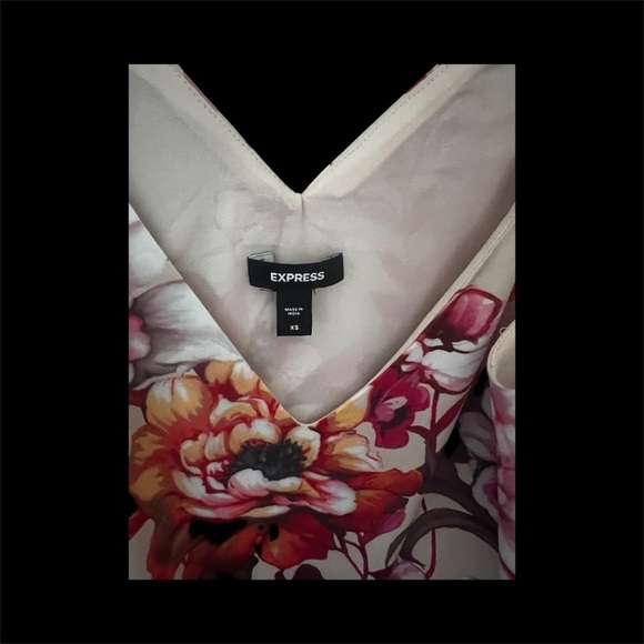 Express Floral Camisole in Pink and Orange - Picture 3 of 3